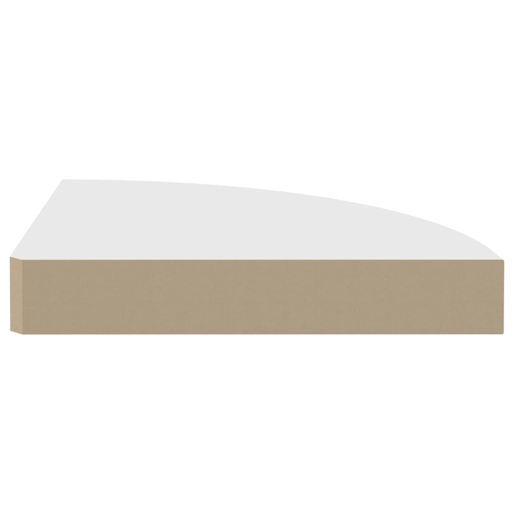 Hoekschappen zwevend 4 st 25x25x3,8 cm MDF wit MeubelReus