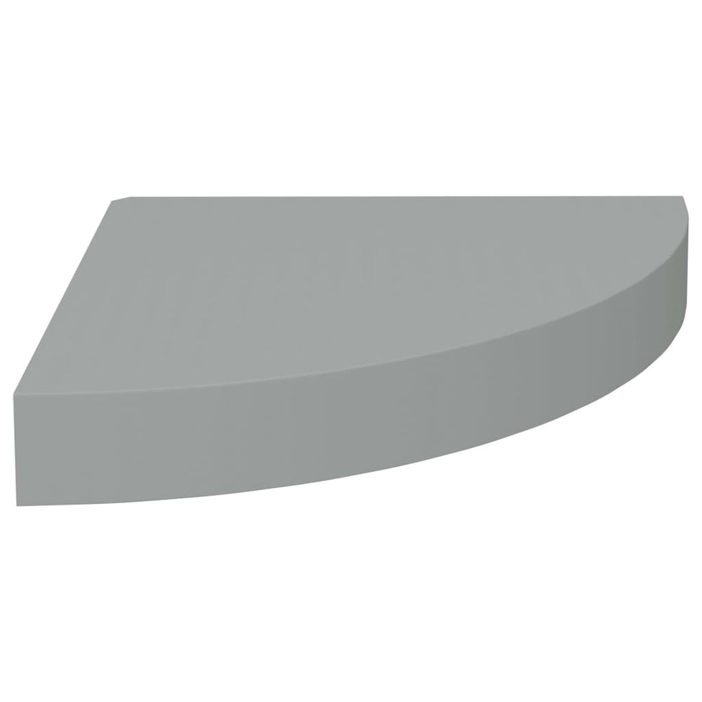 Hoekschap zwevend 25x25x3,8 cm MDF grijs MeubelReus