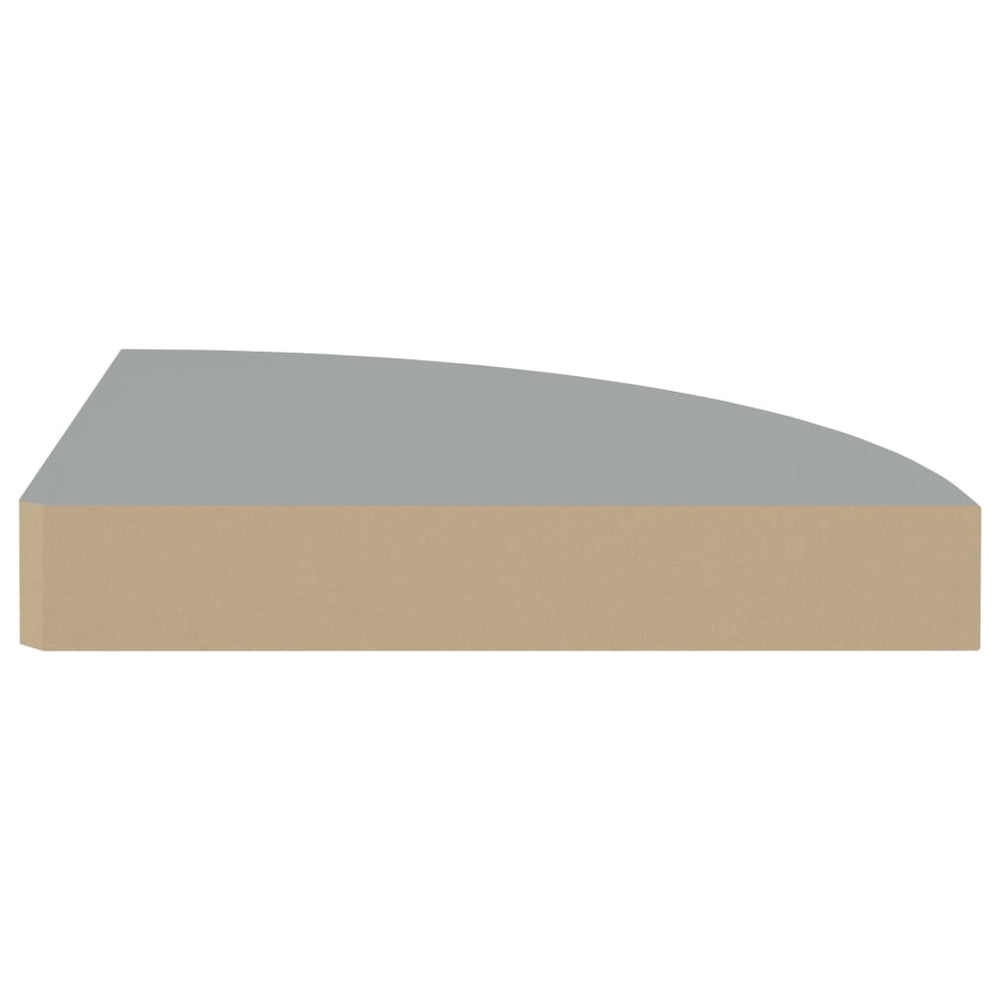 Hoekschap zwevend 25x25x3,8 cm MDF grijs MeubelReus