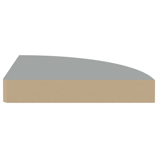 Hoekschap zwevend 25x25x3,8 cm MDF grijs MeubelReus