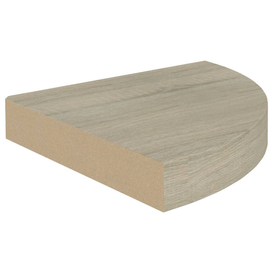 Hoekschappen zwevend 4 st 25x25x3,8 cm MDF eikenkleurig MeubelReus