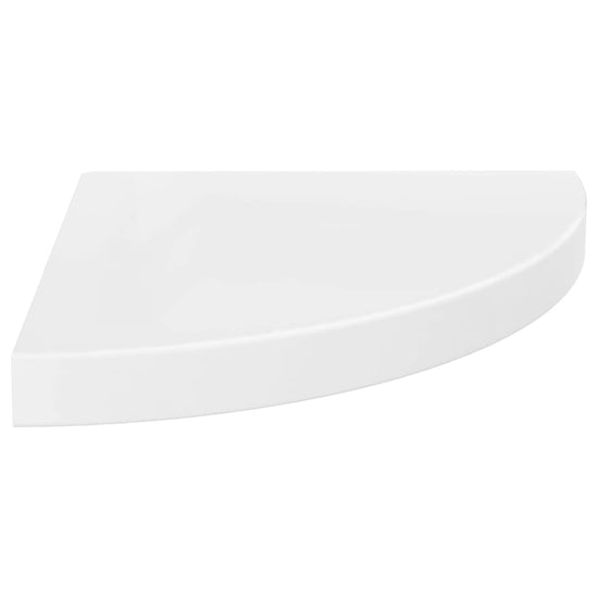 Hoekschap zwevend 35x35x3,8 cm MDF hoogglans wit MeubelReus