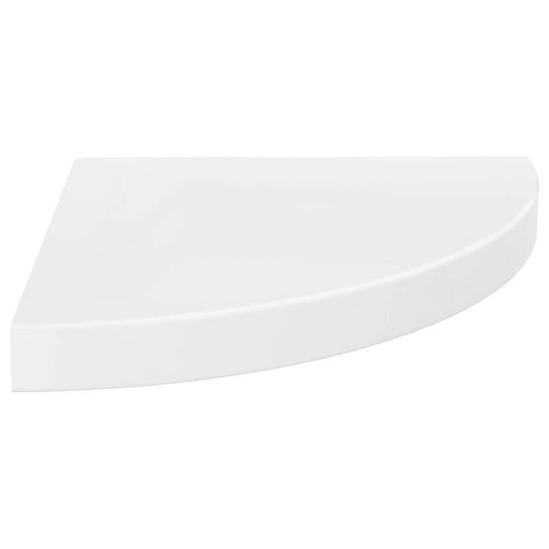 Hoekschap zwevend 35x35x3,8 cm MDF hoogglans wit MeubelReus