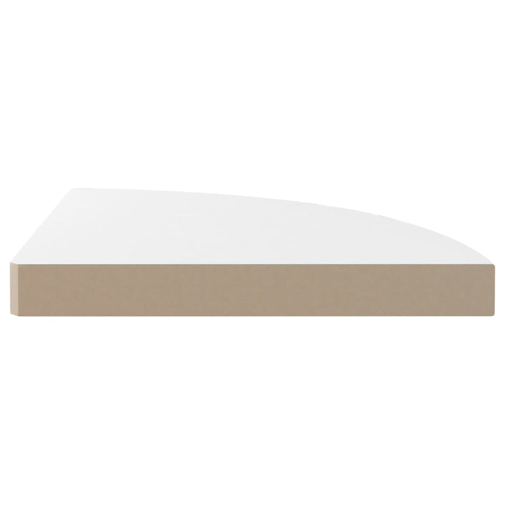 Hoekschap zwevend 35x35x3,8 cm MDF hoogglans wit MeubelReus