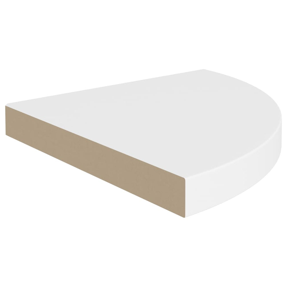 Hoekschappen zwevend 4 st 35x35x3,8 cm MDF wit MeubelReus