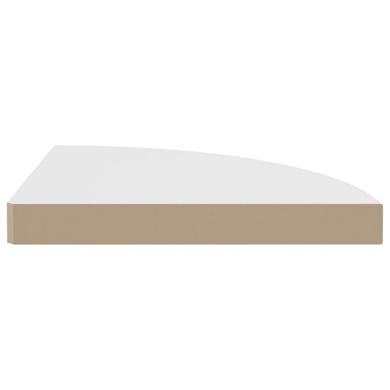 Hoekschappen zwevend 4 st 35x35x3,8 cm MDF wit MeubelReus