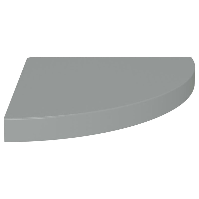 Hoekschap zwevend 35x35x3,8 cm MDF grijs MeubelReus