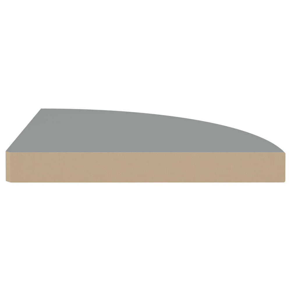 Hoekschap zwevend 35x35x3,8 cm MDF grijs MeubelReus