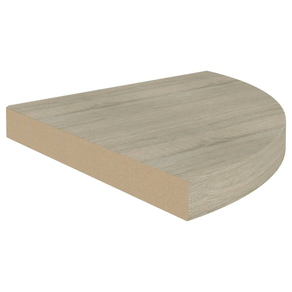 Hoekschap zwevend 35x35x3,8 cm MDF eikenkleurig MeubelReus