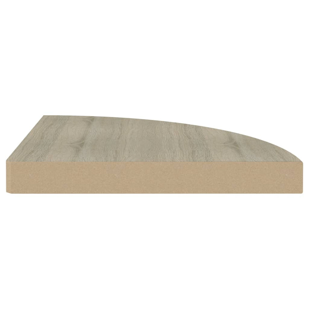 Hoekschap zwevend 35x35x3,8 cm MDF eikenkleurig MeubelReus