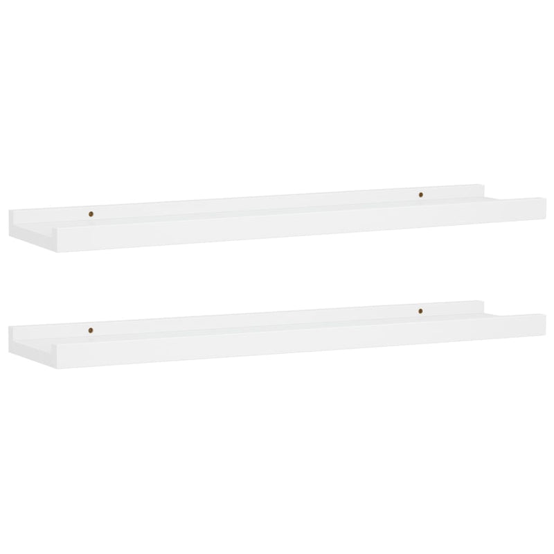 Fotoplanken 2 st 60x9x3 cm MDF wit