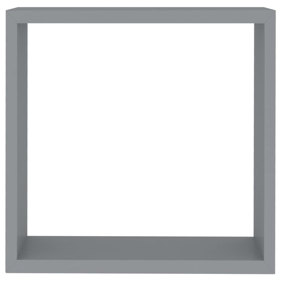 Wandschappen kubus 3 st MDF grijs MeubelReus