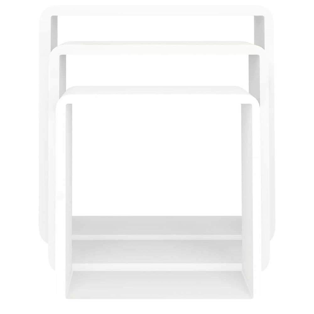Wandschappen kubus 3 st MDF wit MeubelReus