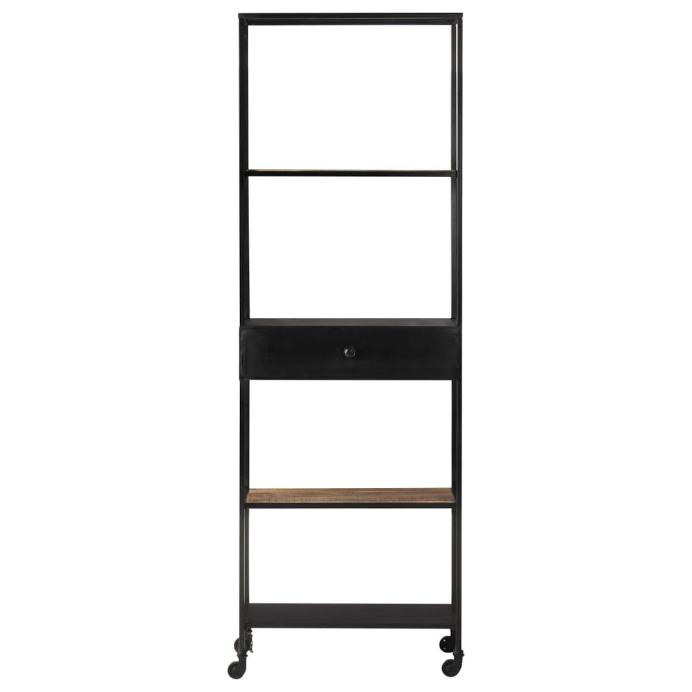 Boekenkast 60x35x180 cm ruw mangohout en ijzer MeubelReus