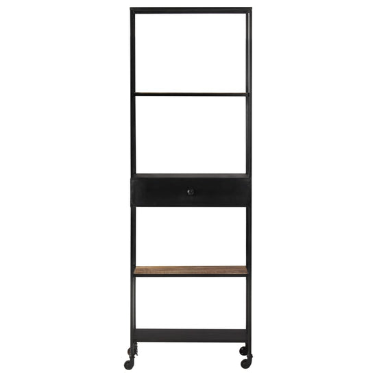 Boekenkast 60x35x180 cm ruw mangohout en ijzer MeubelReus