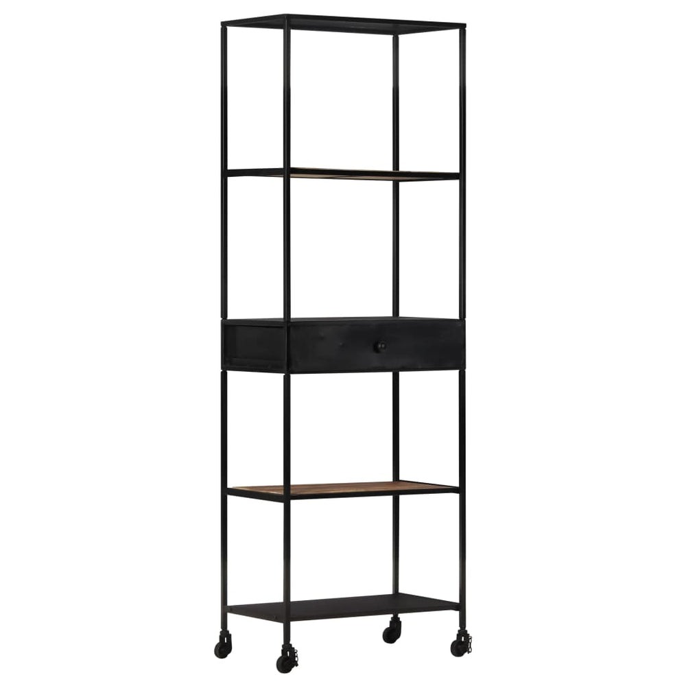 Boekenkast 60x35x180 cm ruw mangohout en ijzer MeubelReus