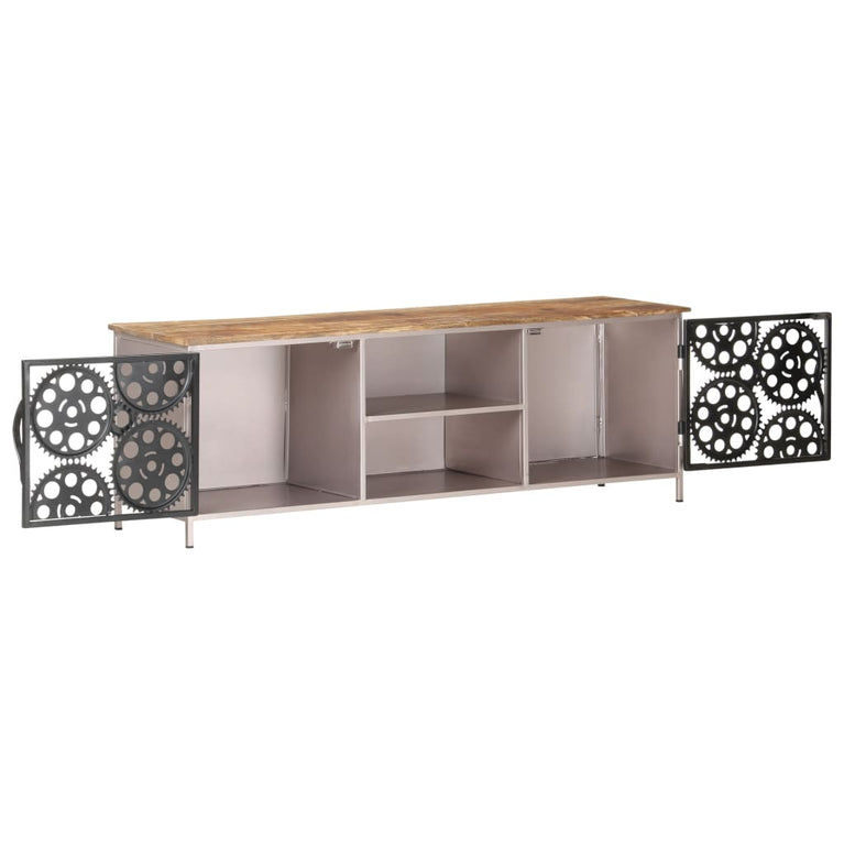 Tv-meubel 120x30x40 cm ruw mangohout MeubelReus