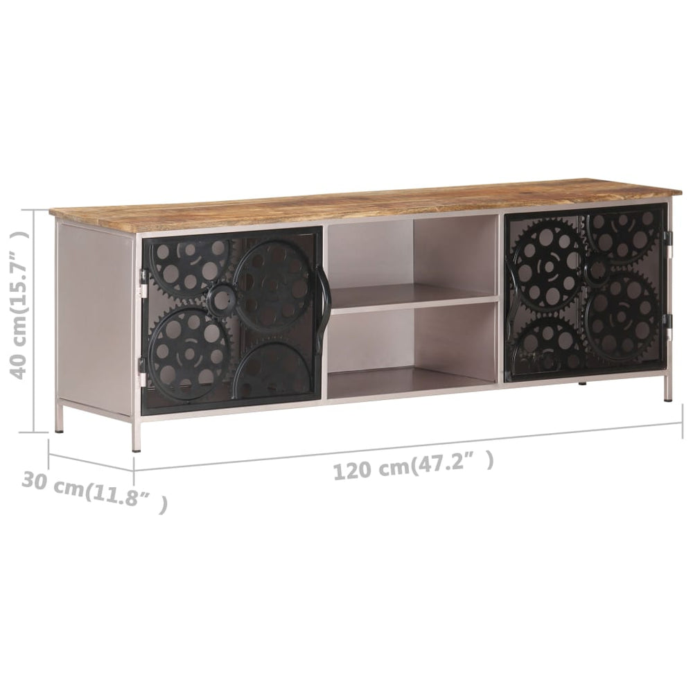 Tv-meubel 120x30x40 cm ruw mangohout MeubelReus