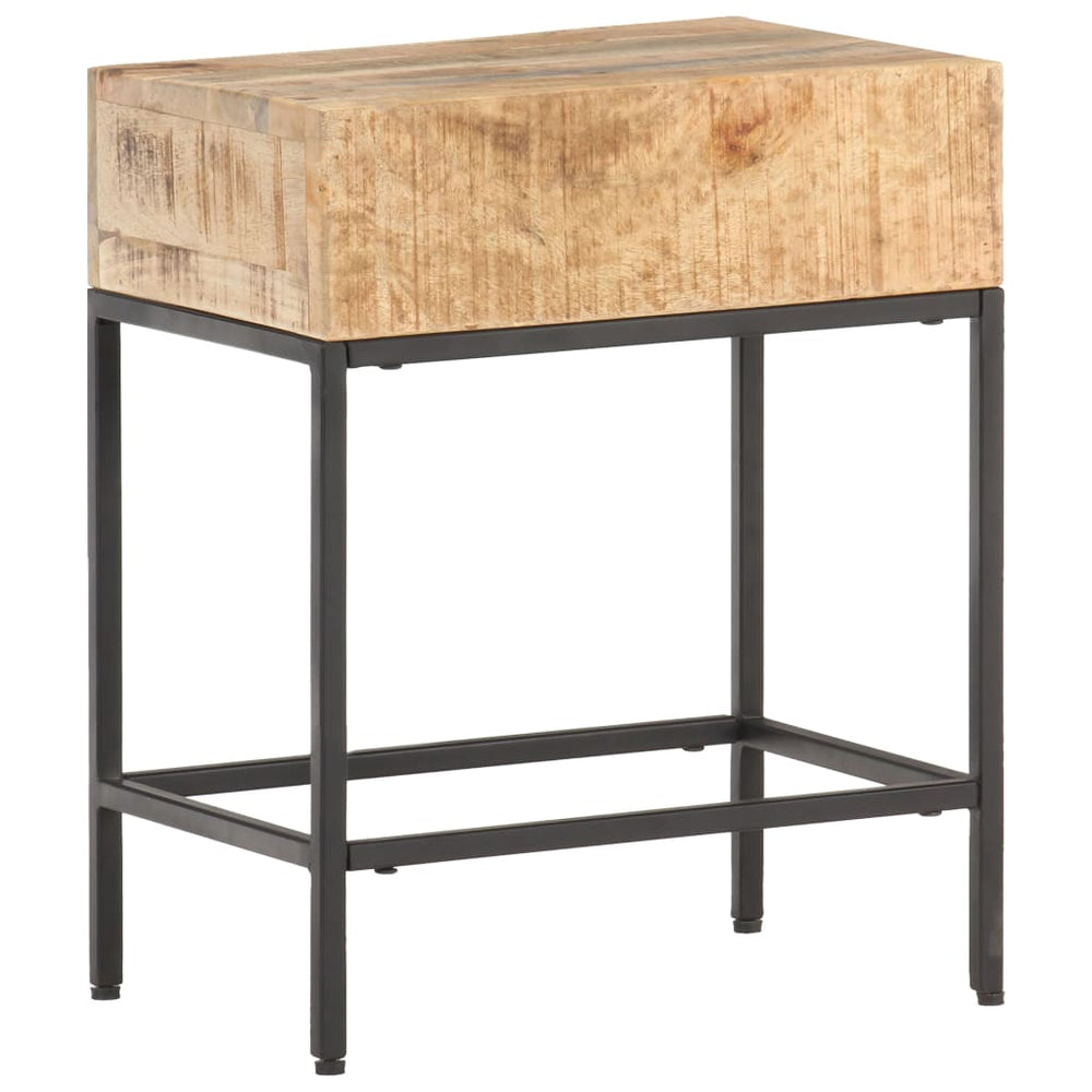 Bijzettafel 40x30x50 cm massief ruw mangohout MeubelReus