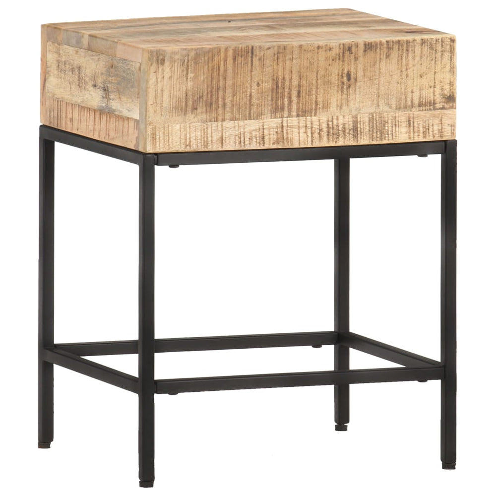 Bijzettafel 40x30x50 cm massief ruw mangohout MeubelReus