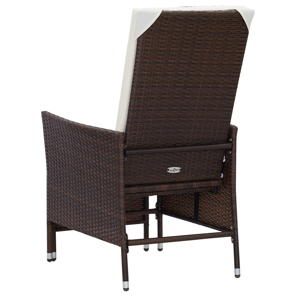 2-delige Loungeset met kussens poly rattan bruin MeubelReus