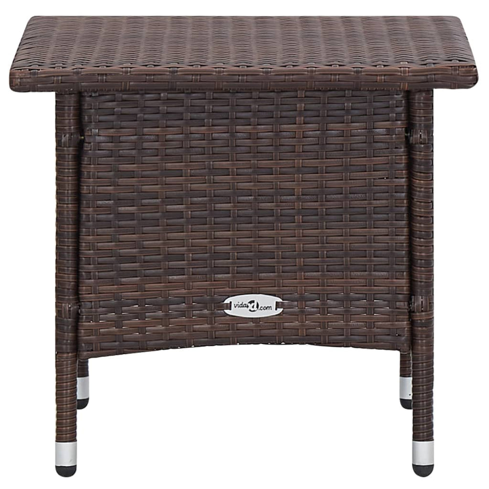 2-delige Loungeset met kussens poly rattan bruin MeubelReus