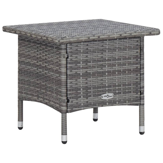 2-delige Loungeset met kussens poly rattan grijs MeubelReus