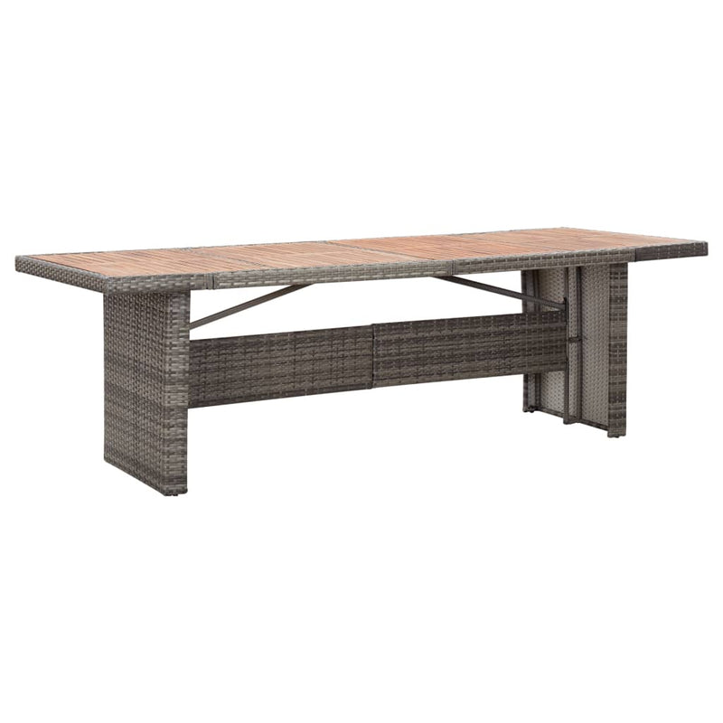 Tuintafel 240x90x74 cm poly rattan en massief acaciahout MeubelReus