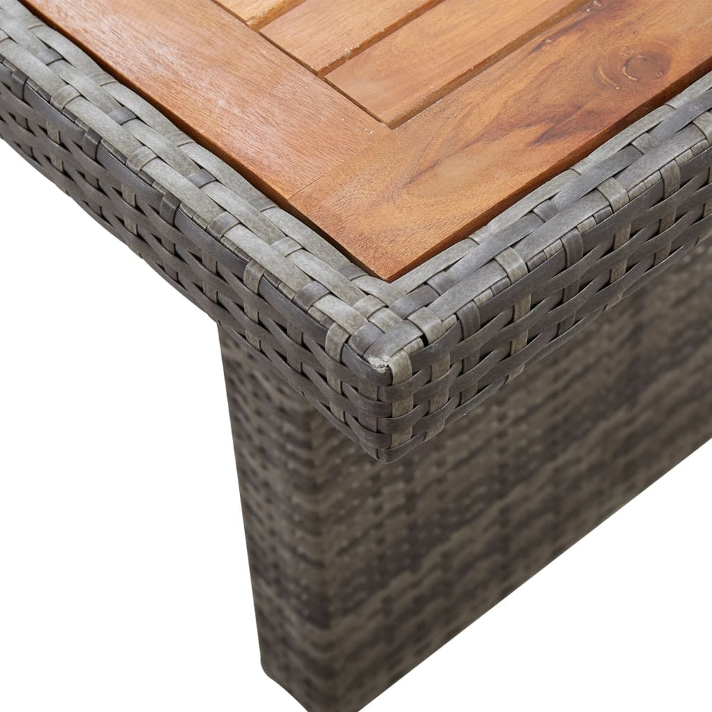 Tuintafel 240x90x74 cm poly rattan en massief acaciahout MeubelReus