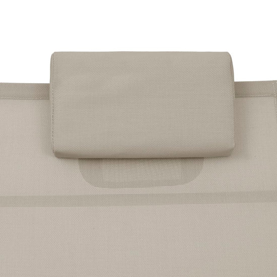 Ligbed aluminium en textileen crème MeubelReus