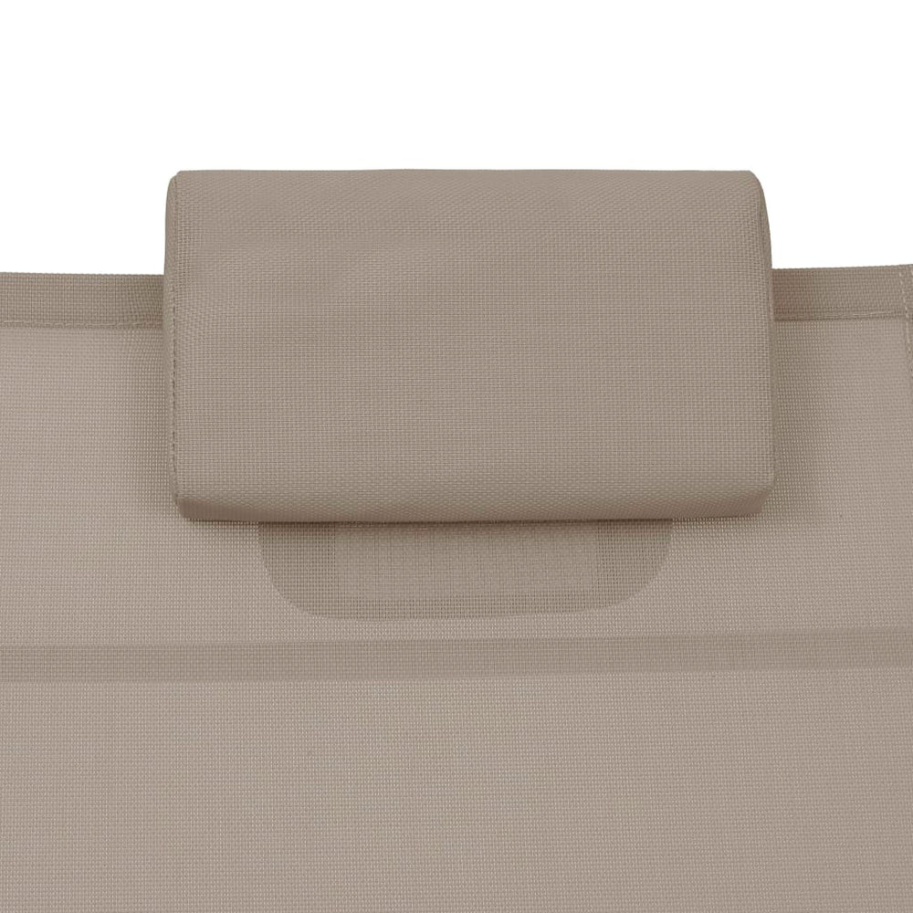 Ligbed aluminium en textileen taupe MeubelReus