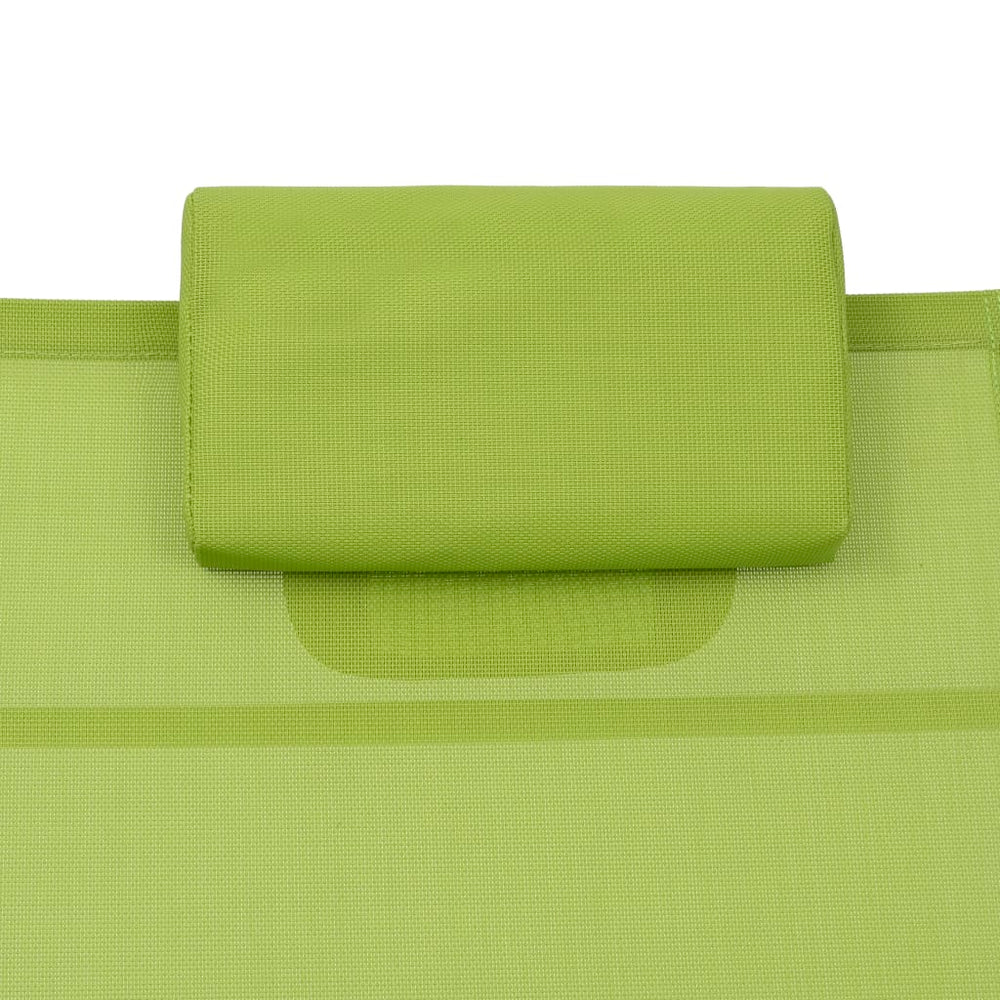 Ligbed aluminium en textileen groen MeubelReus
