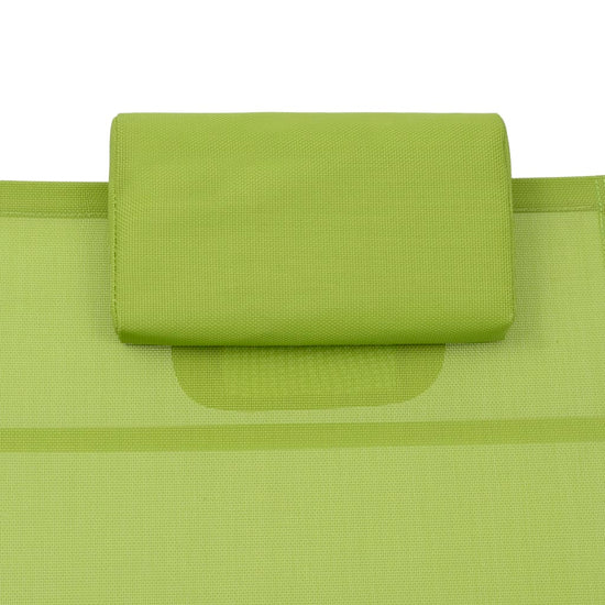 Ligbed aluminium en textileen groen MeubelReus