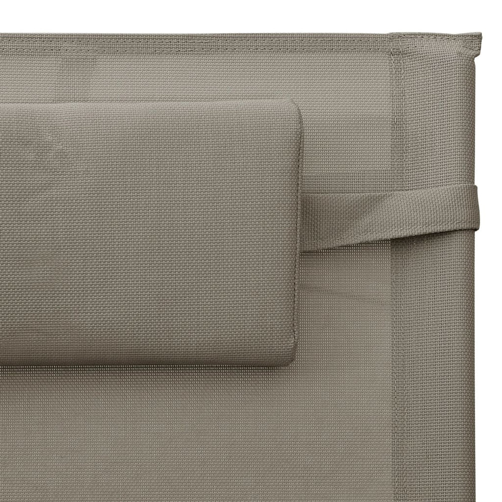 Ligbed textileen taupe en grijs MeubelReus