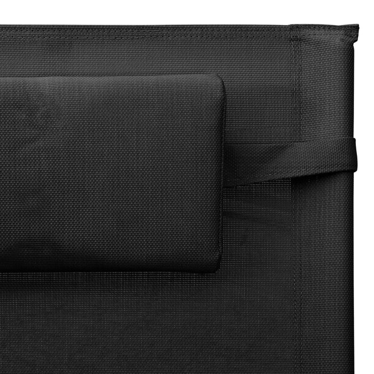 Ligbedden 2 st textileen zwart en grijs MeubelReus