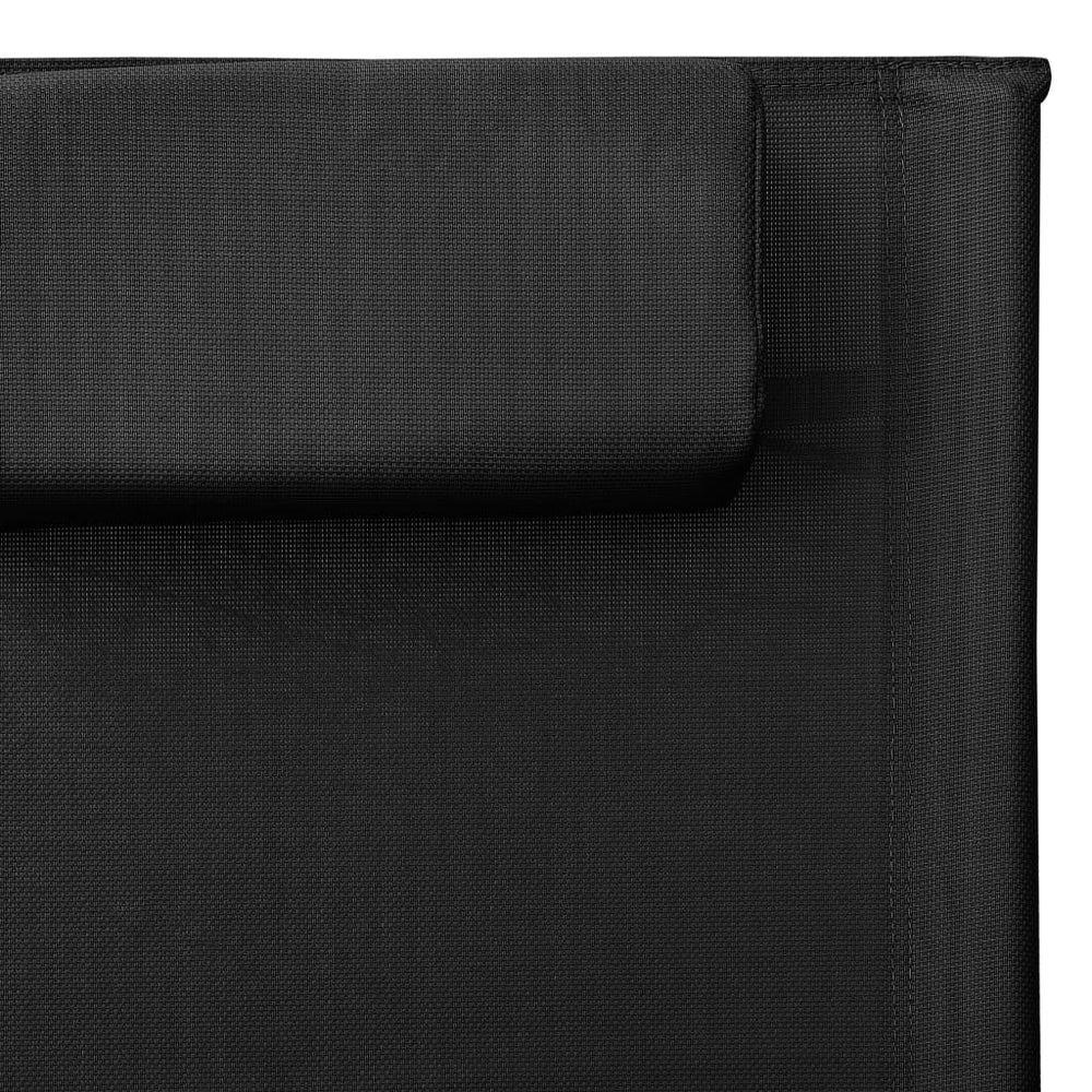 Ligbed textileen zwart en grijs MeubelReus
