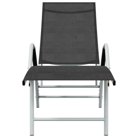 Ligbed textileen en aluminium zwart MeubelReus