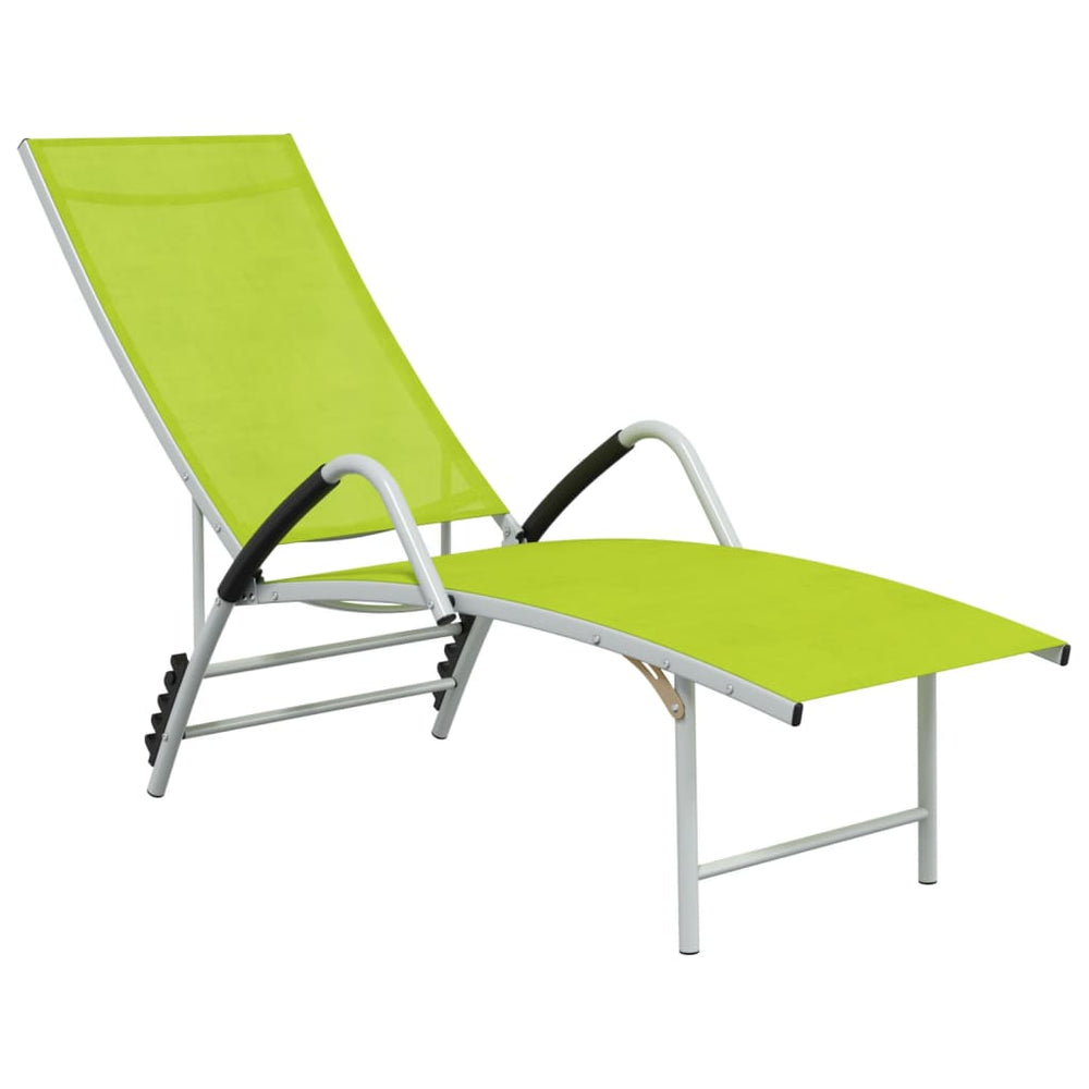 Ligbed textileen en aluminium groen MeubelReus