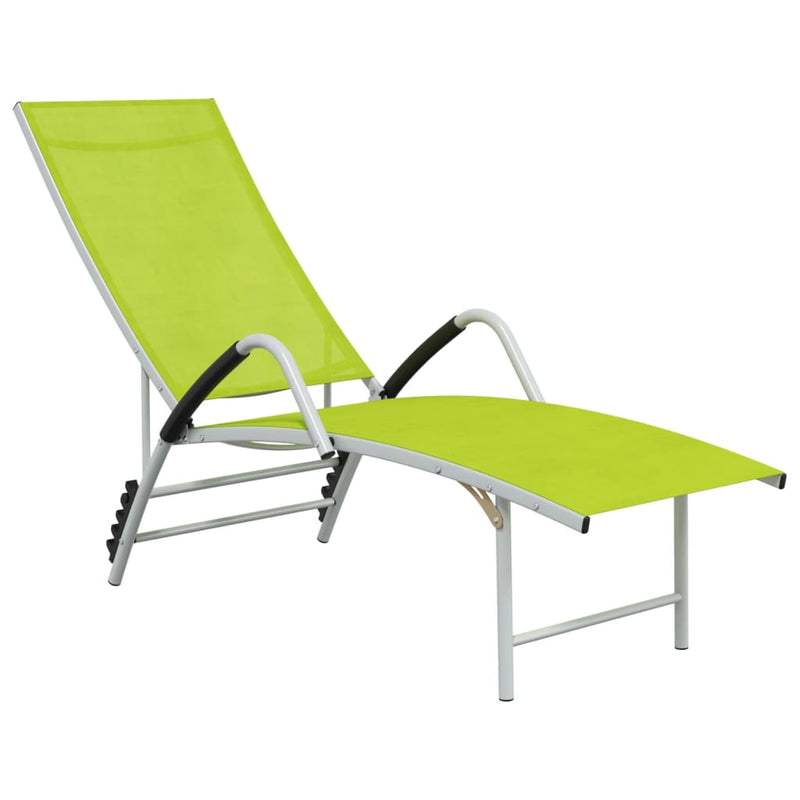 Ligbed textileen en aluminium groen MeubelReus