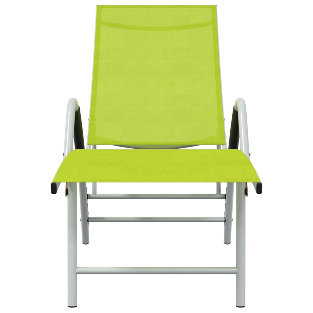 Ligbed textileen en aluminium groen MeubelReus