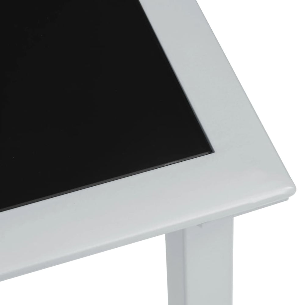 Ligbedden 2 st met tafel aluminium zwart MeubelReus