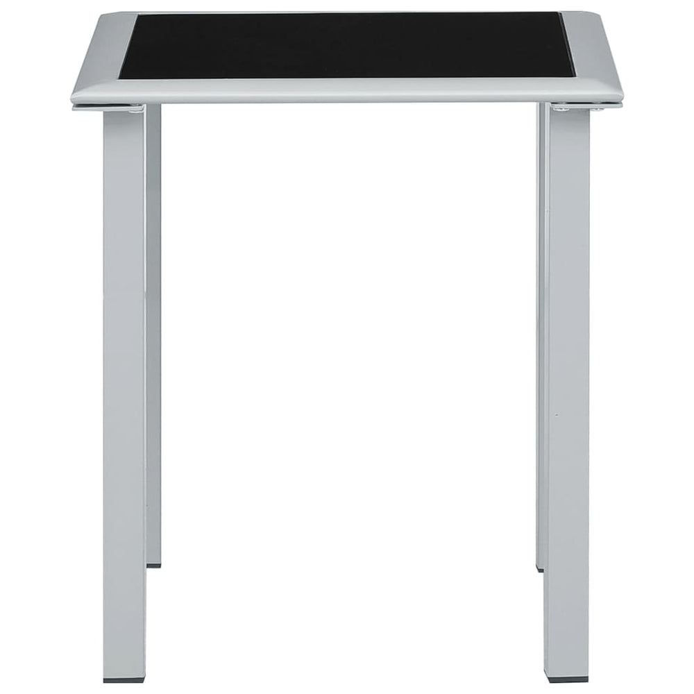 Ligbedden 2 st met tafel aluminium crèmekleurig MeubelReus