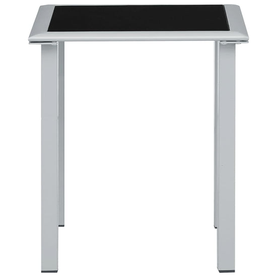 Ligbedden 2 st met tafel aluminium crèmekleurig MeubelReus