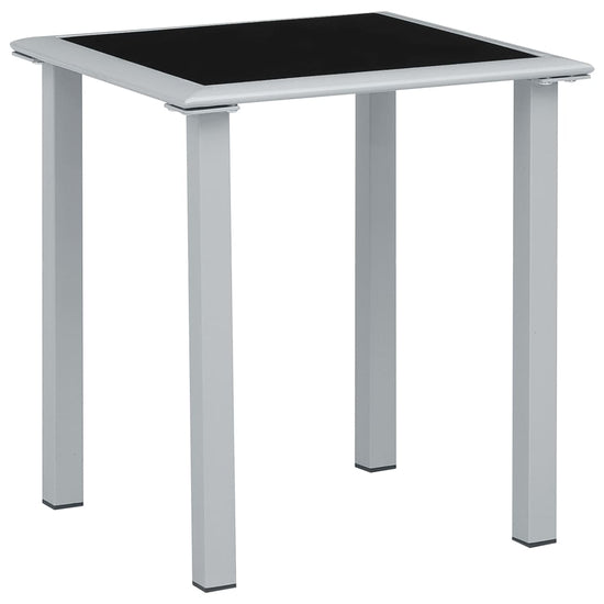 Ligbedden 2 st met tafel aluminium taupekleurig MeubelReus