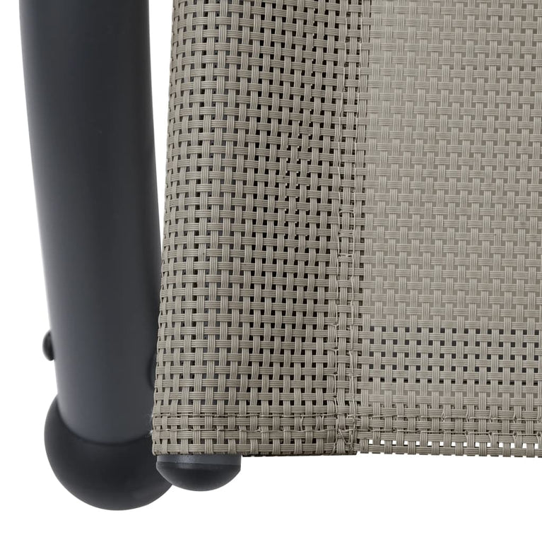 Ligbed tweepersoons met luifel textileen taupe MeubelReus