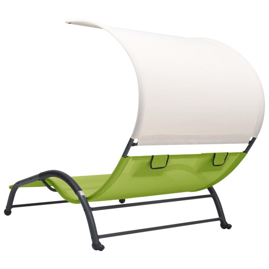 Ligbed tweepersoons met luifel textileen groen MeubelReus