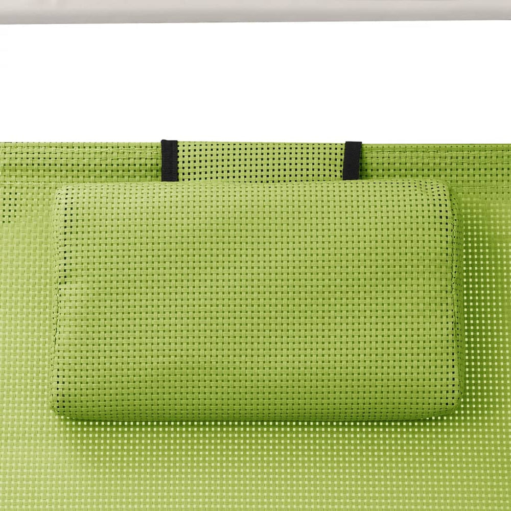 Ligbed tweepersoons met luifel textileen groen MeubelReus