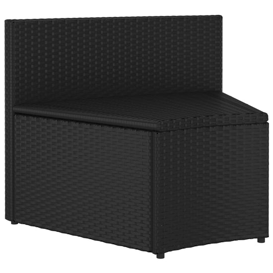 2-delige Loungeset met kussens poly rattan zwart MeubelReus