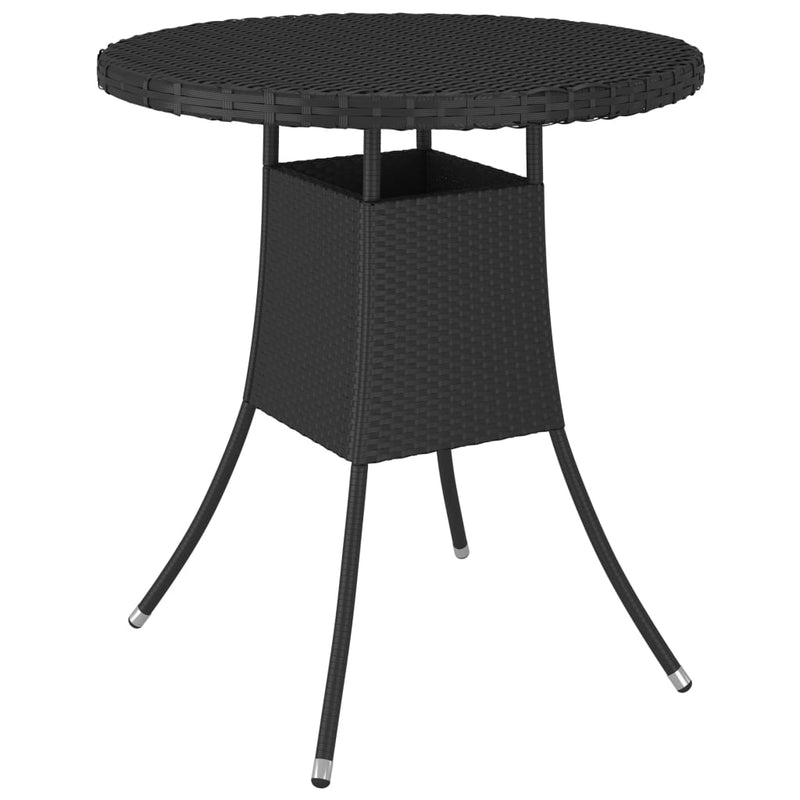 Tuintafel 70x70x73 cm poly rattan zwart MeubelReus