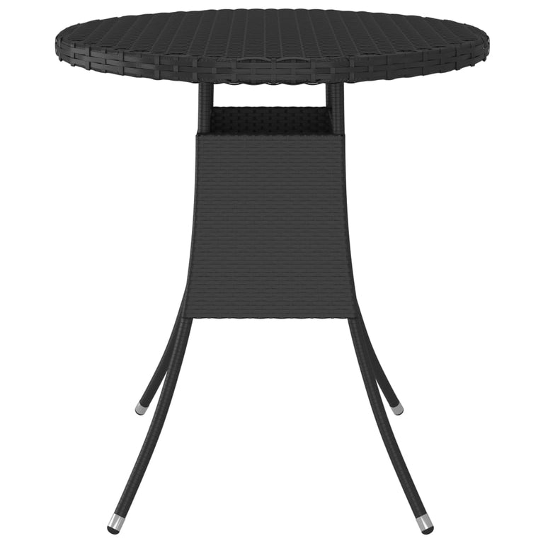 Tuintafel 70x70x73 cm poly rattan zwart MeubelReus